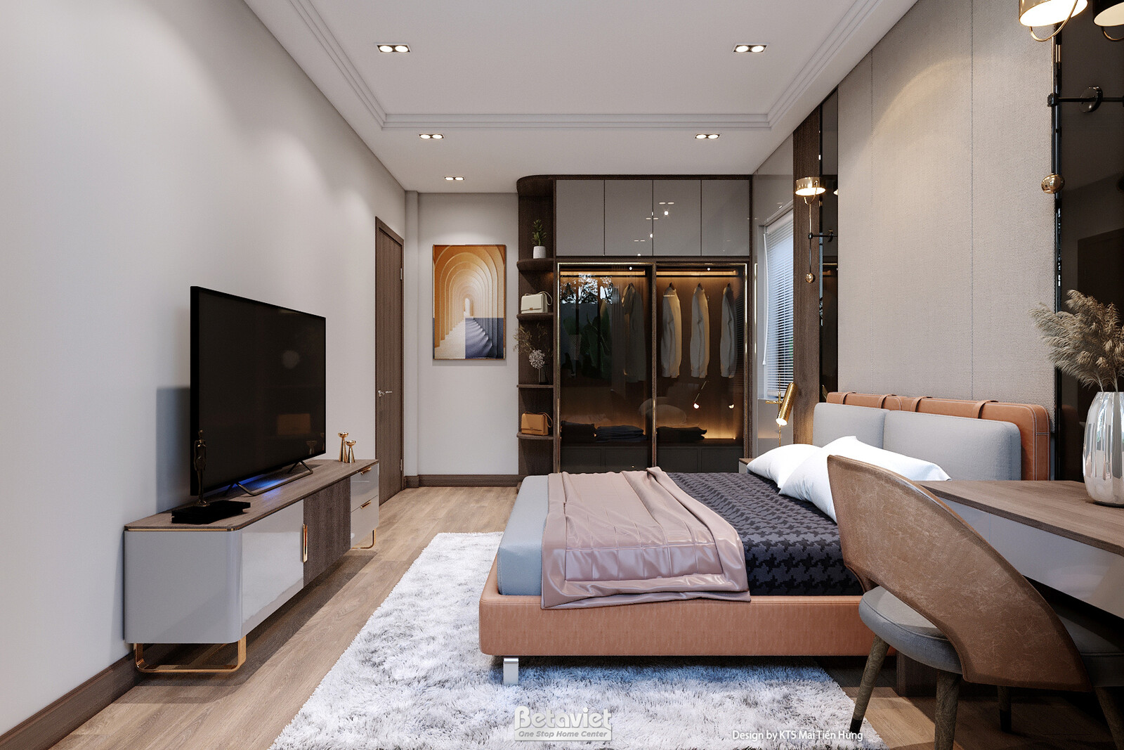 Nội thất phòng ngủ biệt thự hiện đại NT24556 – góc nhìn 4