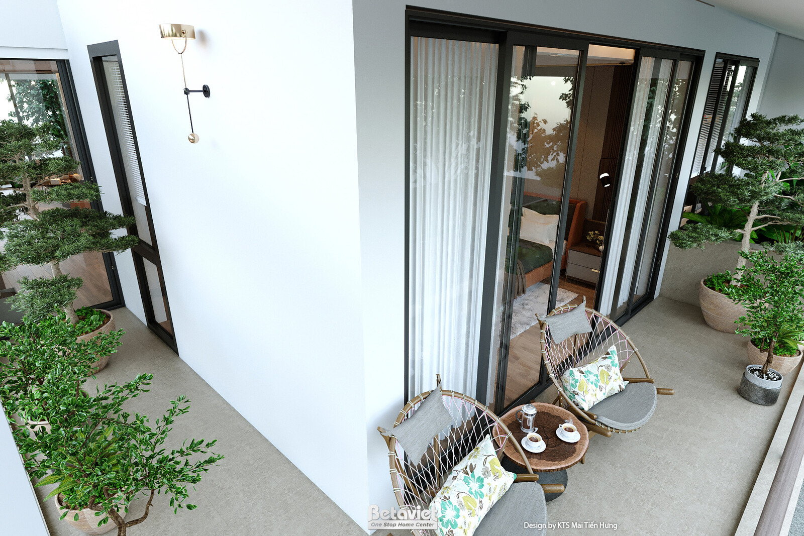 Nội thất phòng ngủ biệt thự hiện đại NT24556 – góc nhìn 9