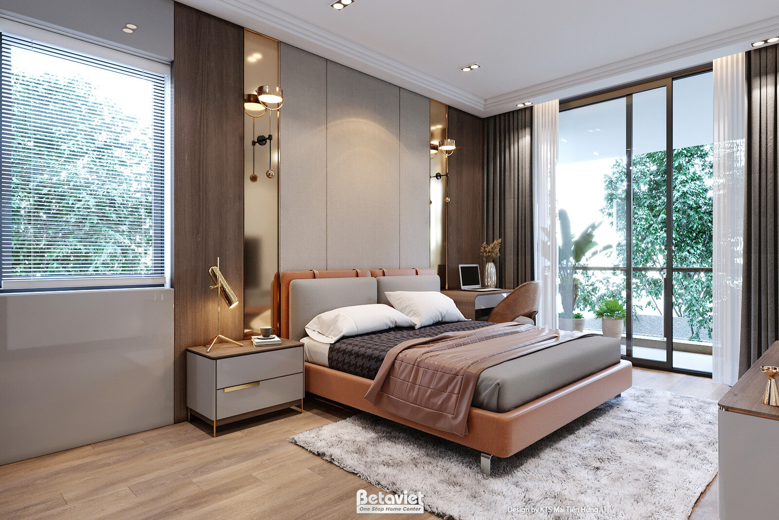 Nội thất phòng ngủ biệt thự hiện đại NT24556 – góc nhìn 8