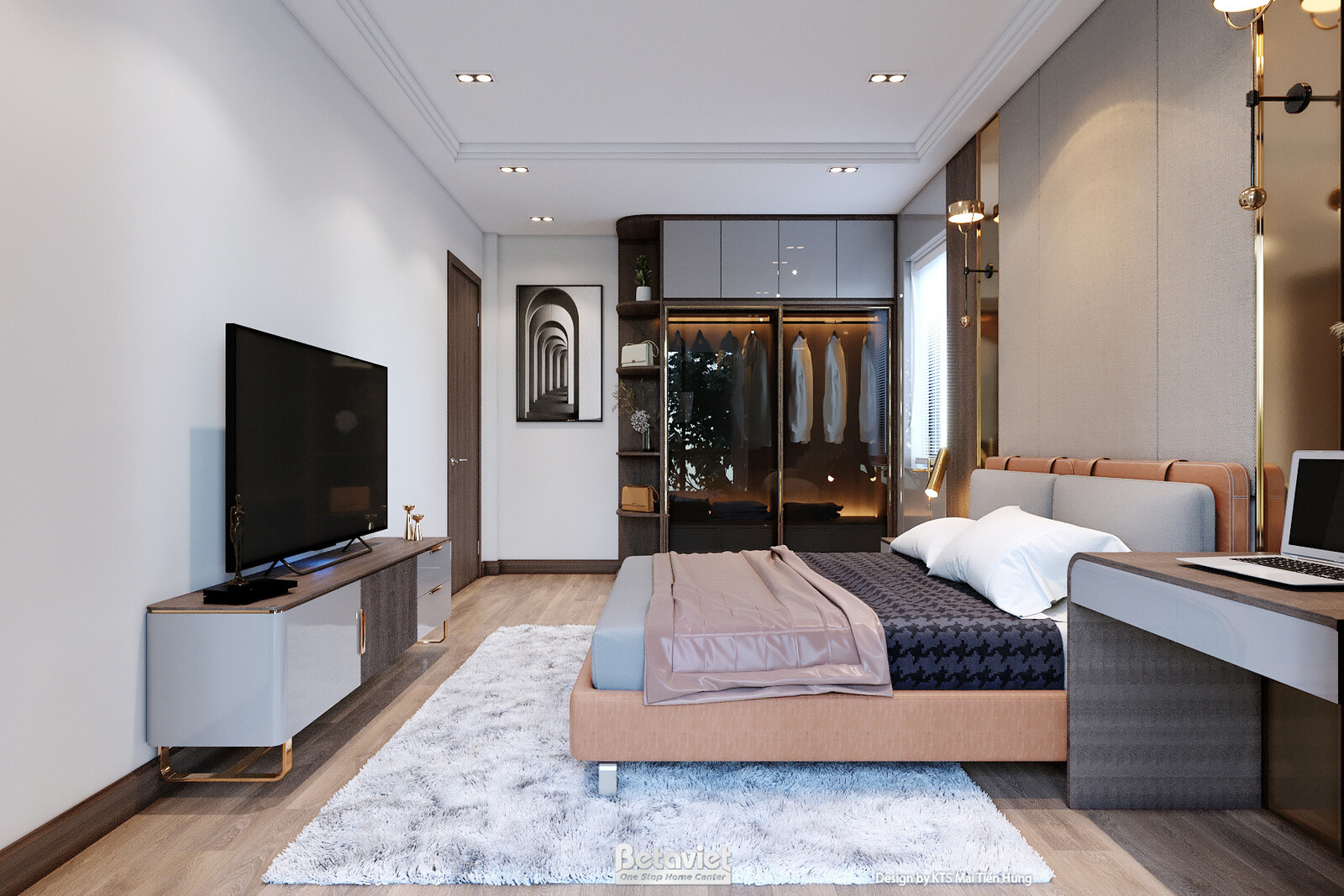 Nội thất phòng ngủ biệt thự hiện đại NT24556 – góc nhìn 5