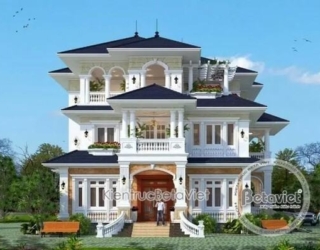 Tuyển chọn những mẫu nhà biệt thự 2 đến 5 tầng mái thái đẹp hiện đại