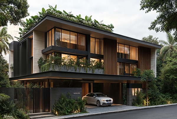 Mẫu thiết kế biệt thự 3 tầng phong cách hiện đại luxury 650m2 KT24734