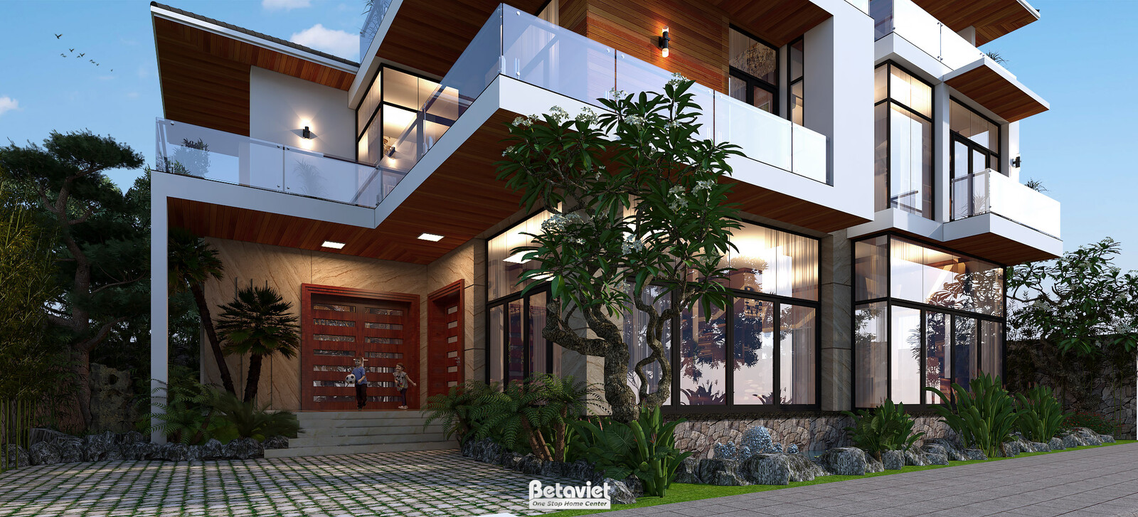 Biệt thự 3 tầng hiện đại KT24735 – sảnh chính
