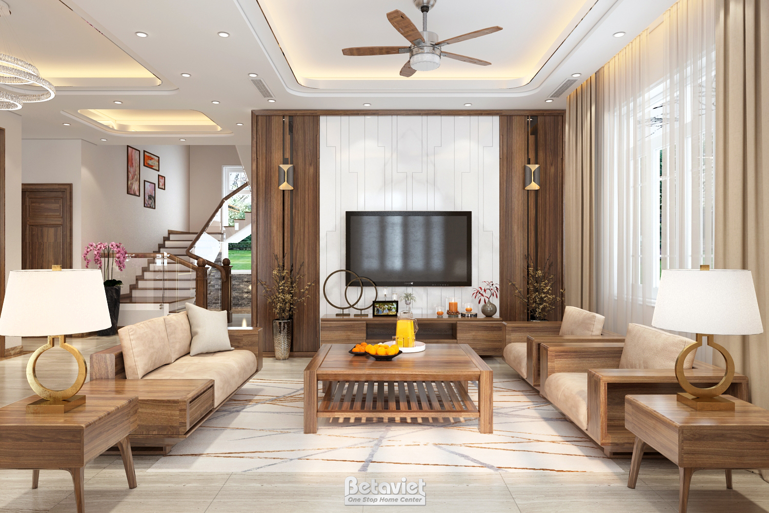 Thiết kế nội thất nhà phố biệt thự hiện đại tại Vĩnh Phúc NT24584