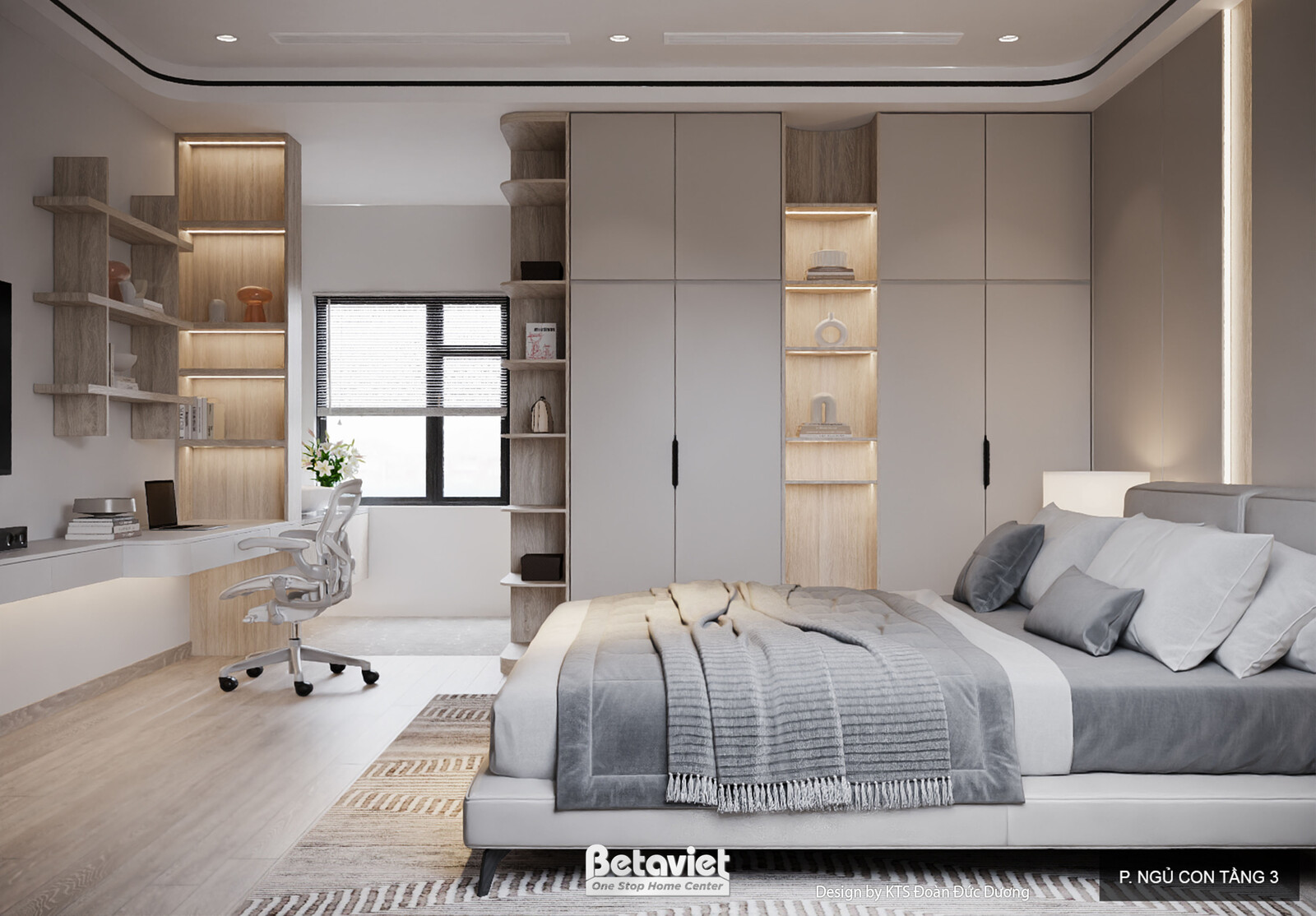 Nội thất phòng ngủ biệt thự hiện đại NT24584 – góc nhìn 5
