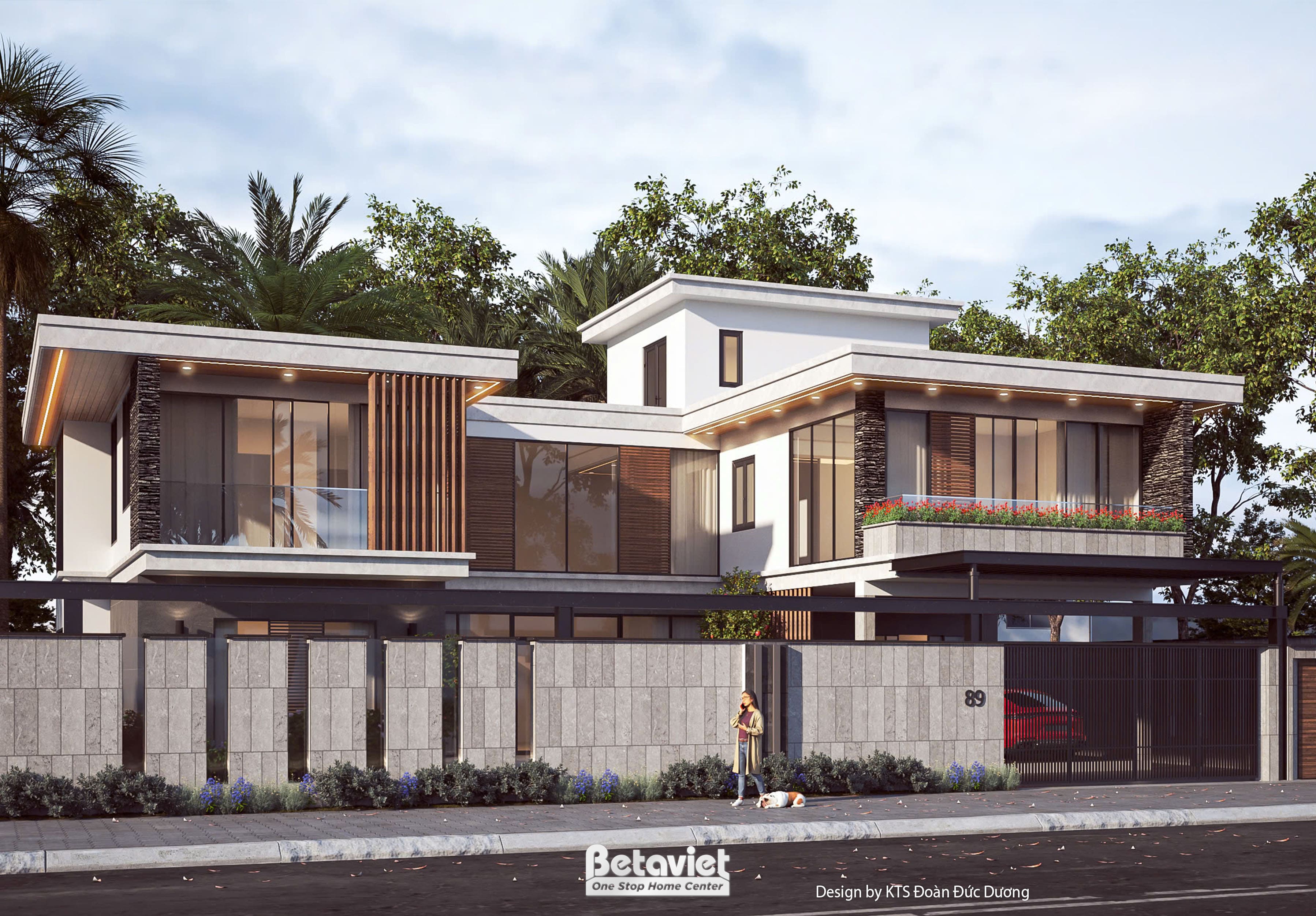 Mẫu thiết kế biệt thự 2 tầng hiện đại tại Hải Phòng KT24590