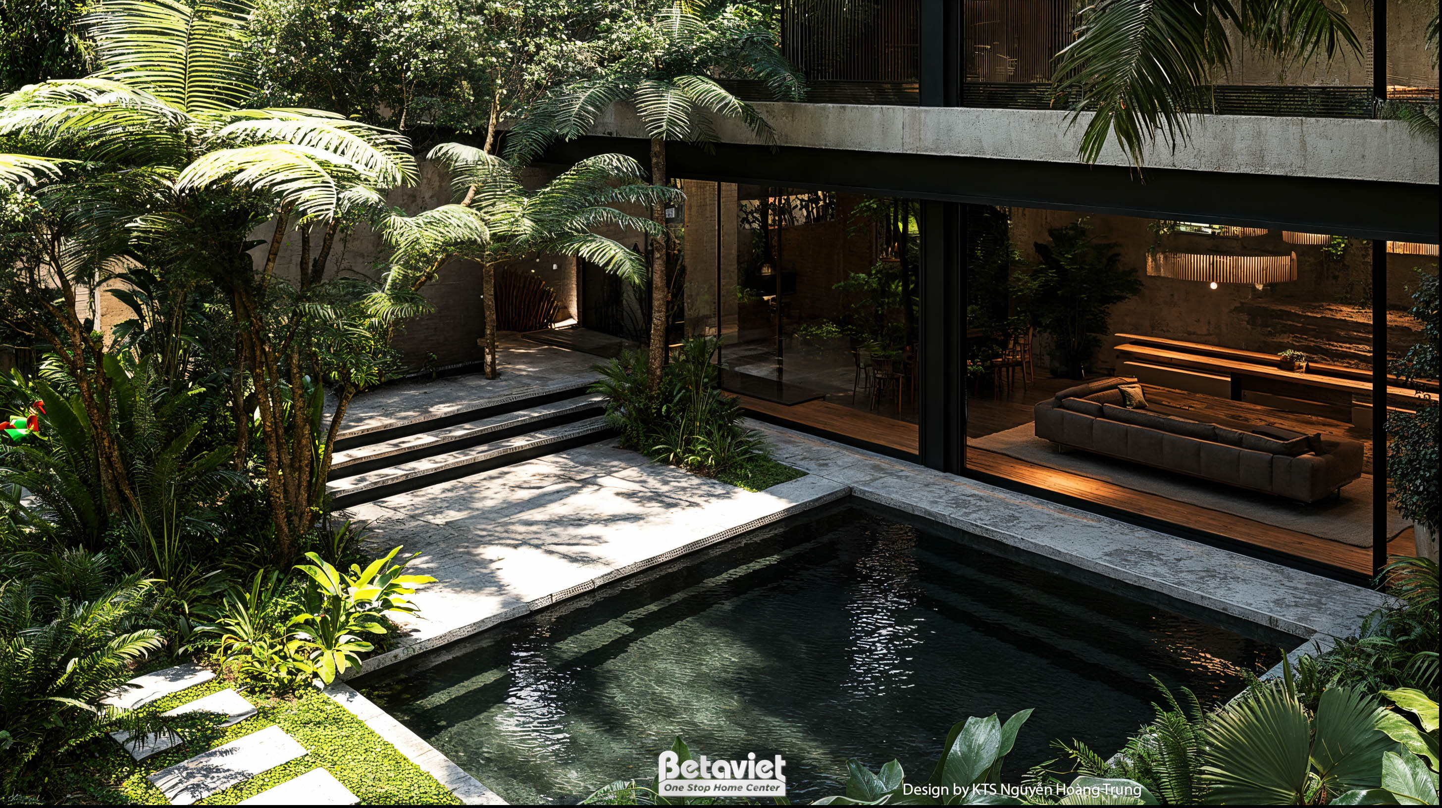 Mẫu thiết kế biệt thự 4 tầng phong cách hiện đại luxury 650m2 KT24734