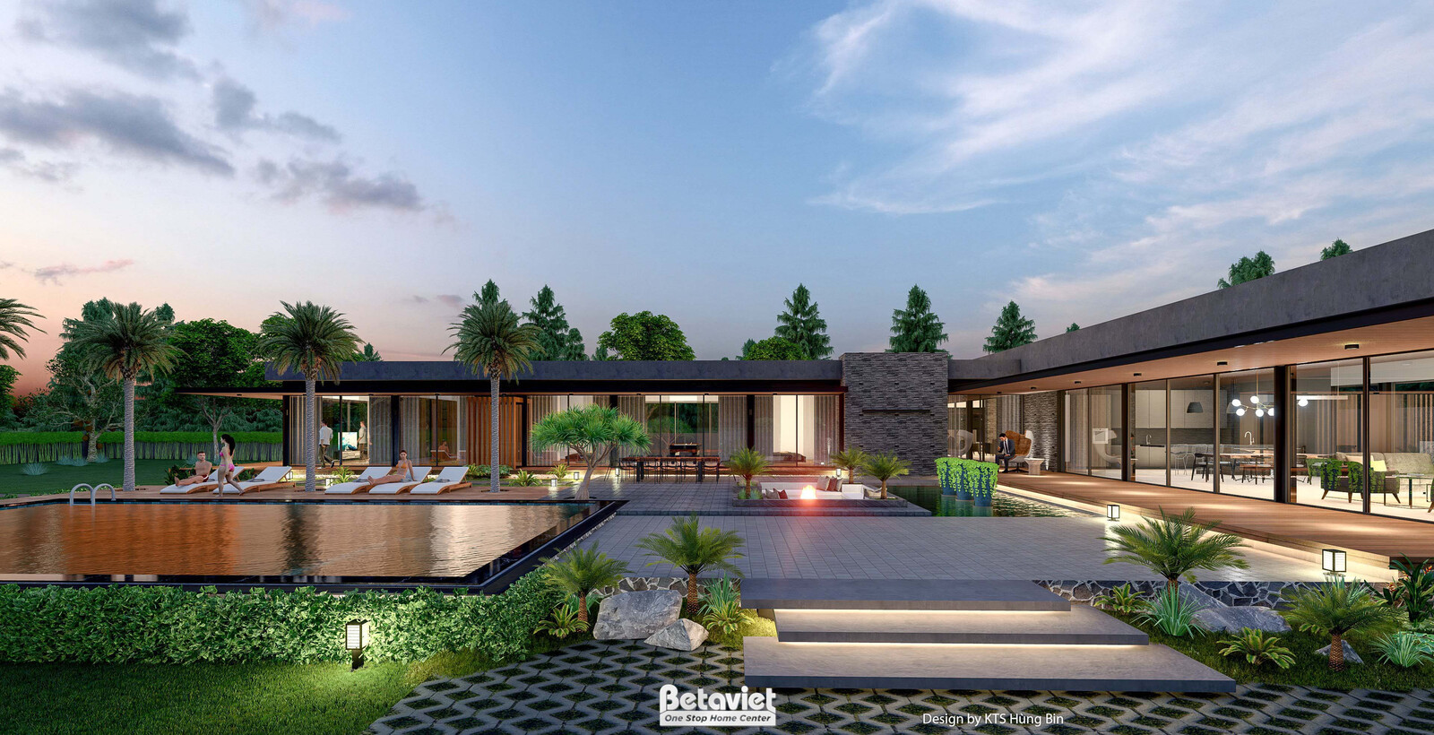 Biệt thự 1 tầng hiện đại luxury KT24592 – phối cảnh mặt tiền (9)