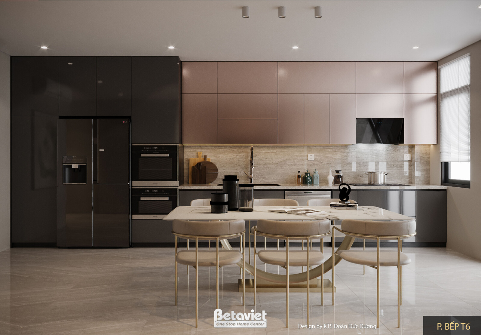 Nội thất phòng ăn biệt thự hiện đại luxury NT24587 – góc nhìn 2