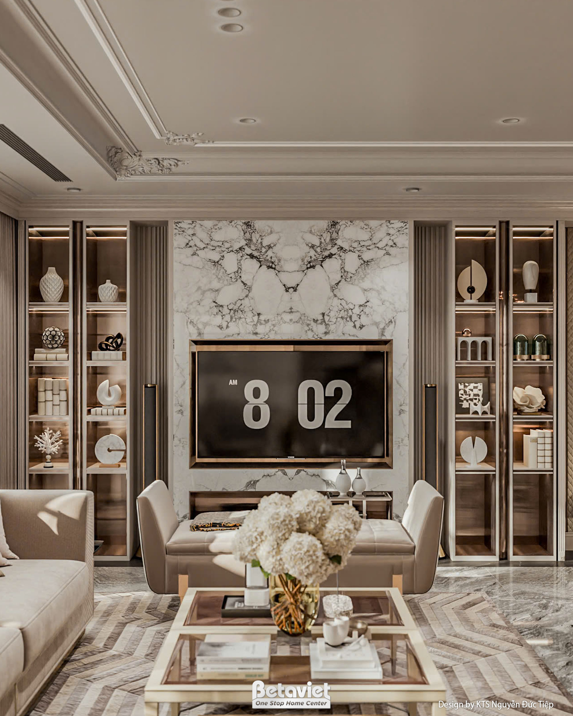 Thiết kế nội thất biệt thự nhà phố hiện đại luxury NT24598