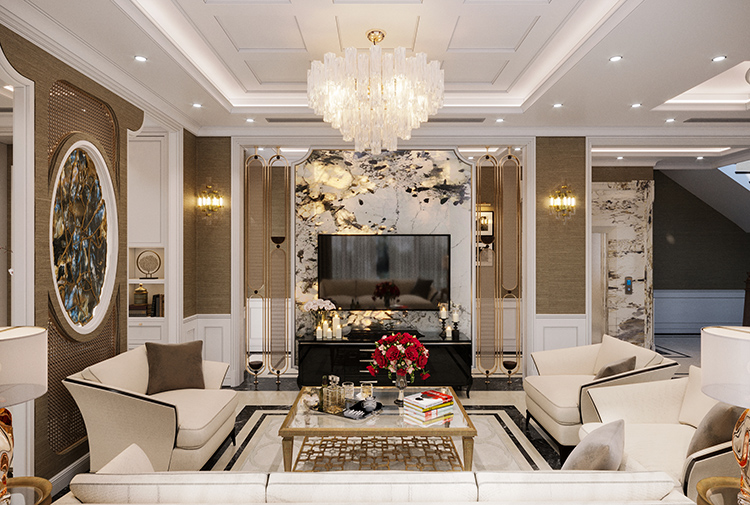 Mẫu nội thất biệt thự Art Deco KĐT Hoàng Huy Riverside NT24705
