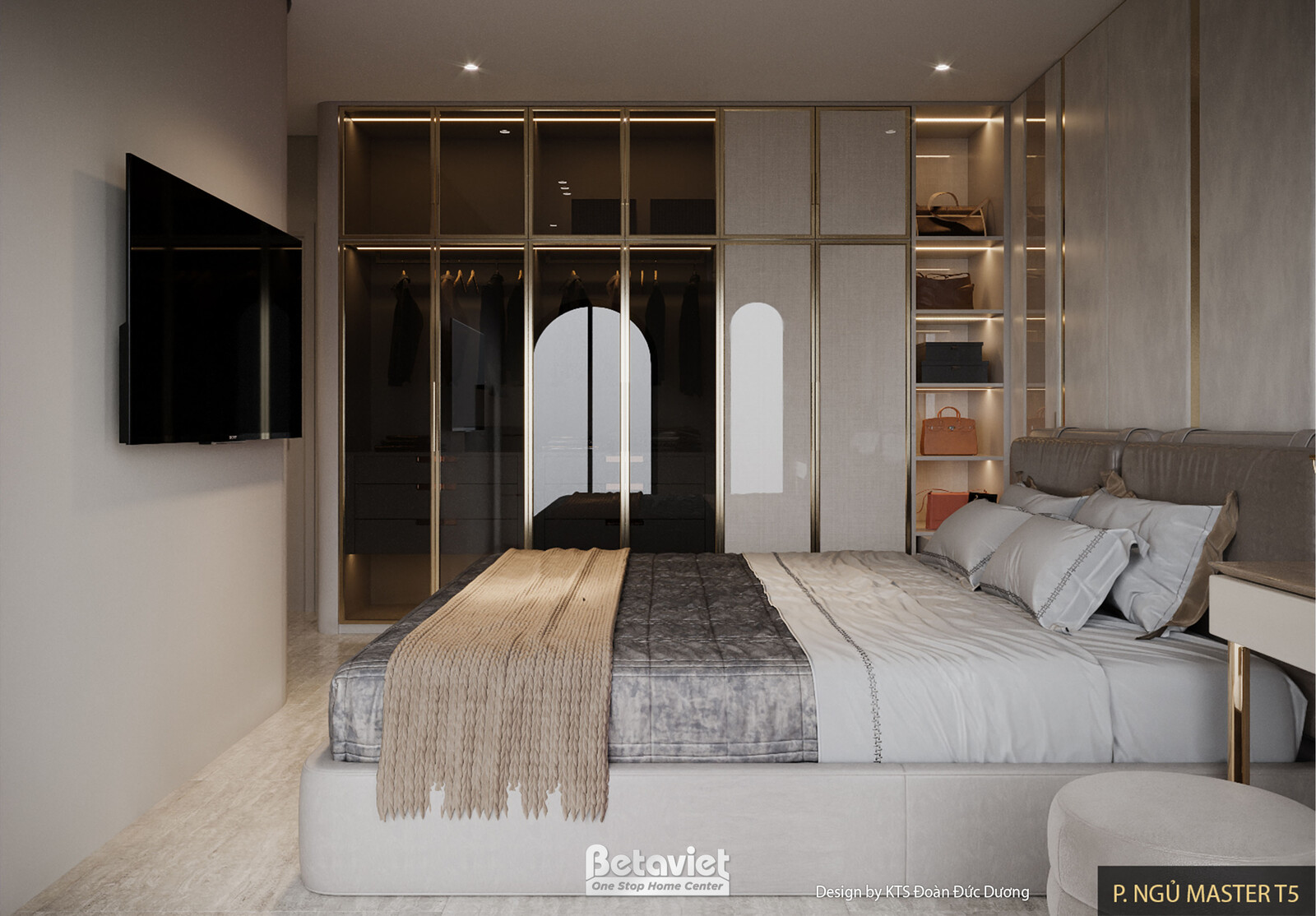 Nội thất phòng ngủ biệt thự hiện đại luxury NT24587 – góc nhìn 4