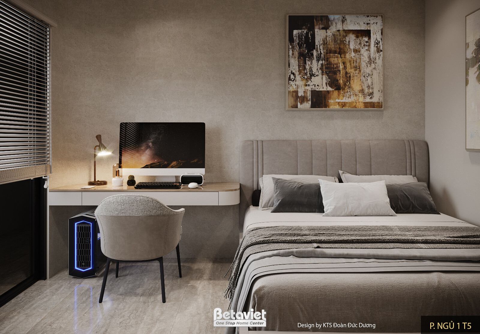 Nội thất phòng ngủ biệt thự hiện đại luxury NT24587 – góc nhìn 3