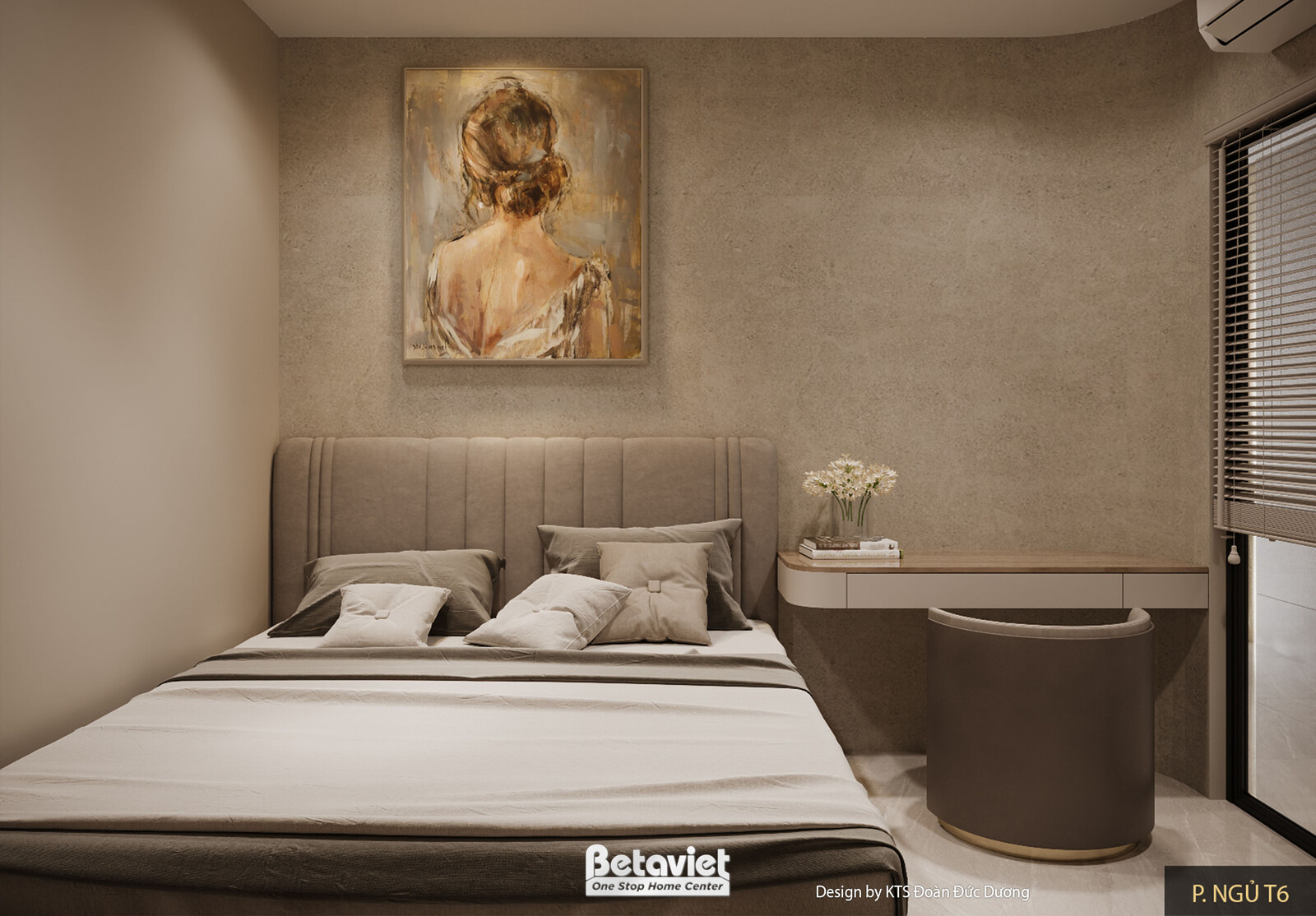 Nội thất phòng ngủ biệt thự hiện đại luxury NT24587 – góc nhìn 2