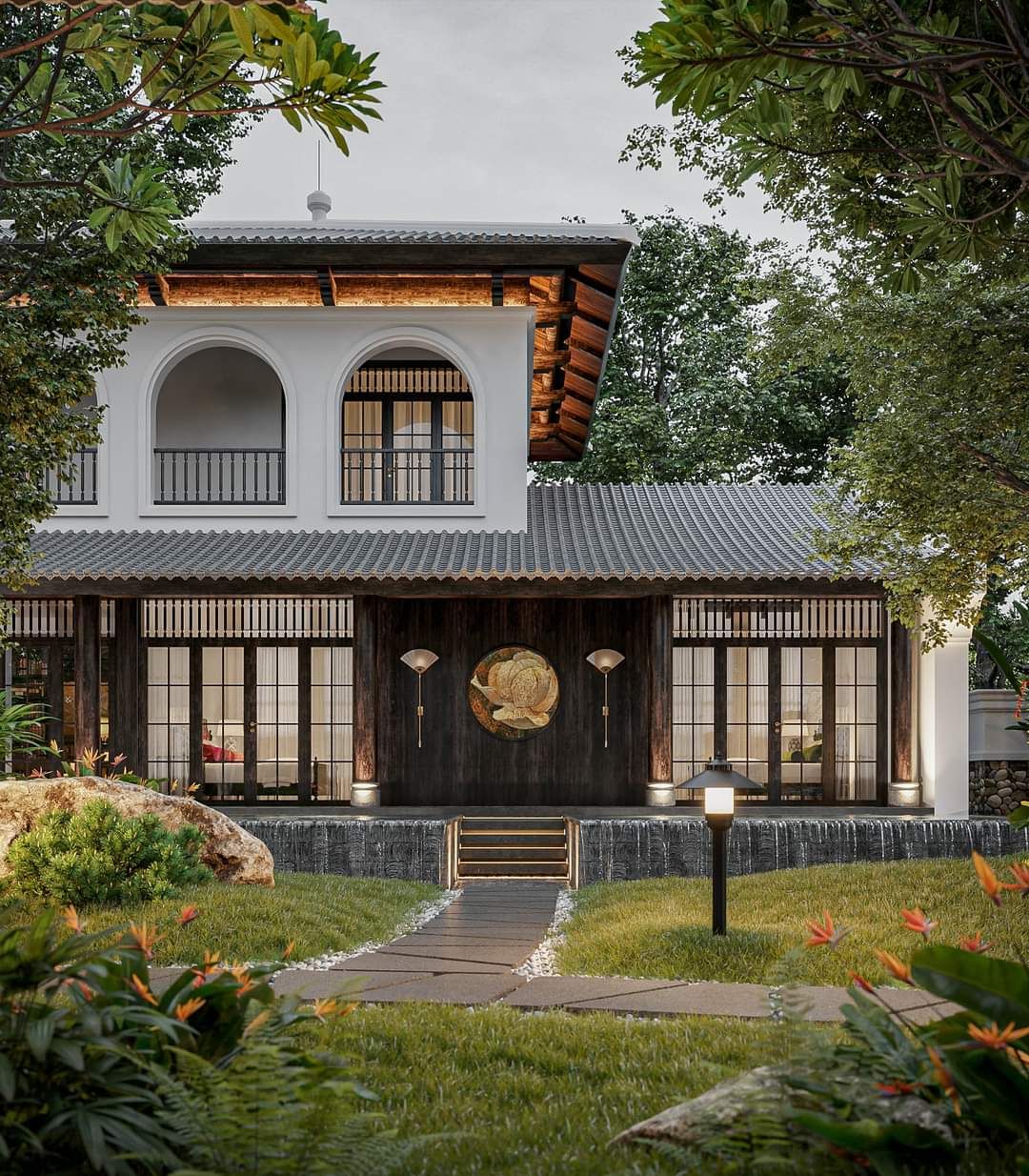 Hình ảnh biệt thự biển phong cách Indochine
