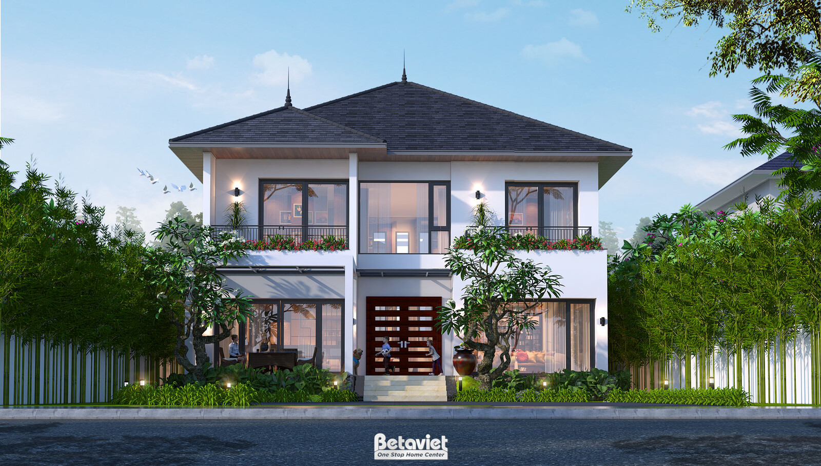 Biệt thự 2 tầng hiện đại KT24736 – sảnh chính
