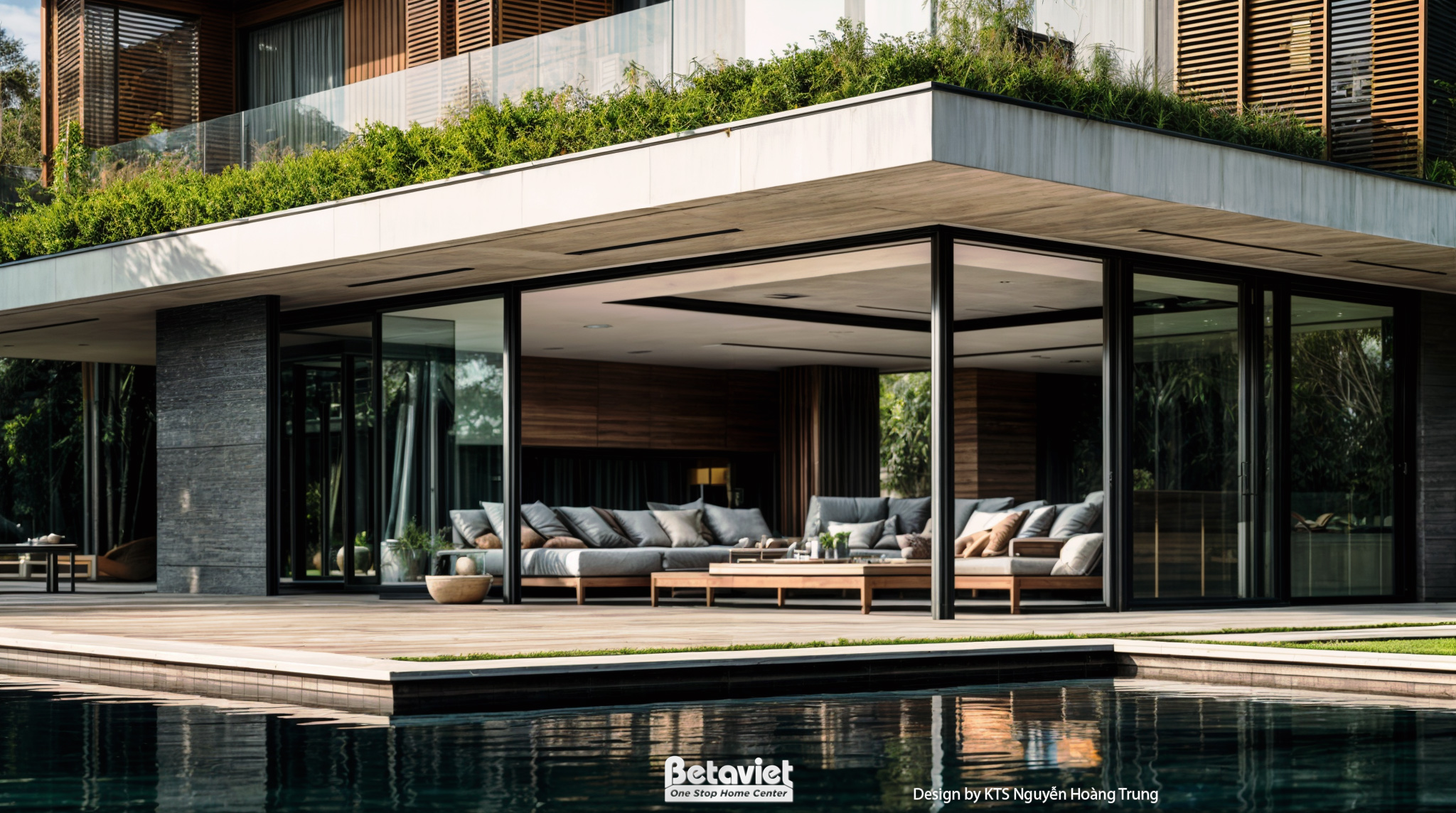 Mẫu thiết kế biệt thự nhà vườn 2 tầng Tropical Modern nghỉ dưỡng KT24596