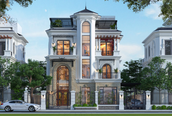 Thiết kế biệt thự địa trung hải 3 tầng KĐT Vinhomes Ocean Park KT2008131