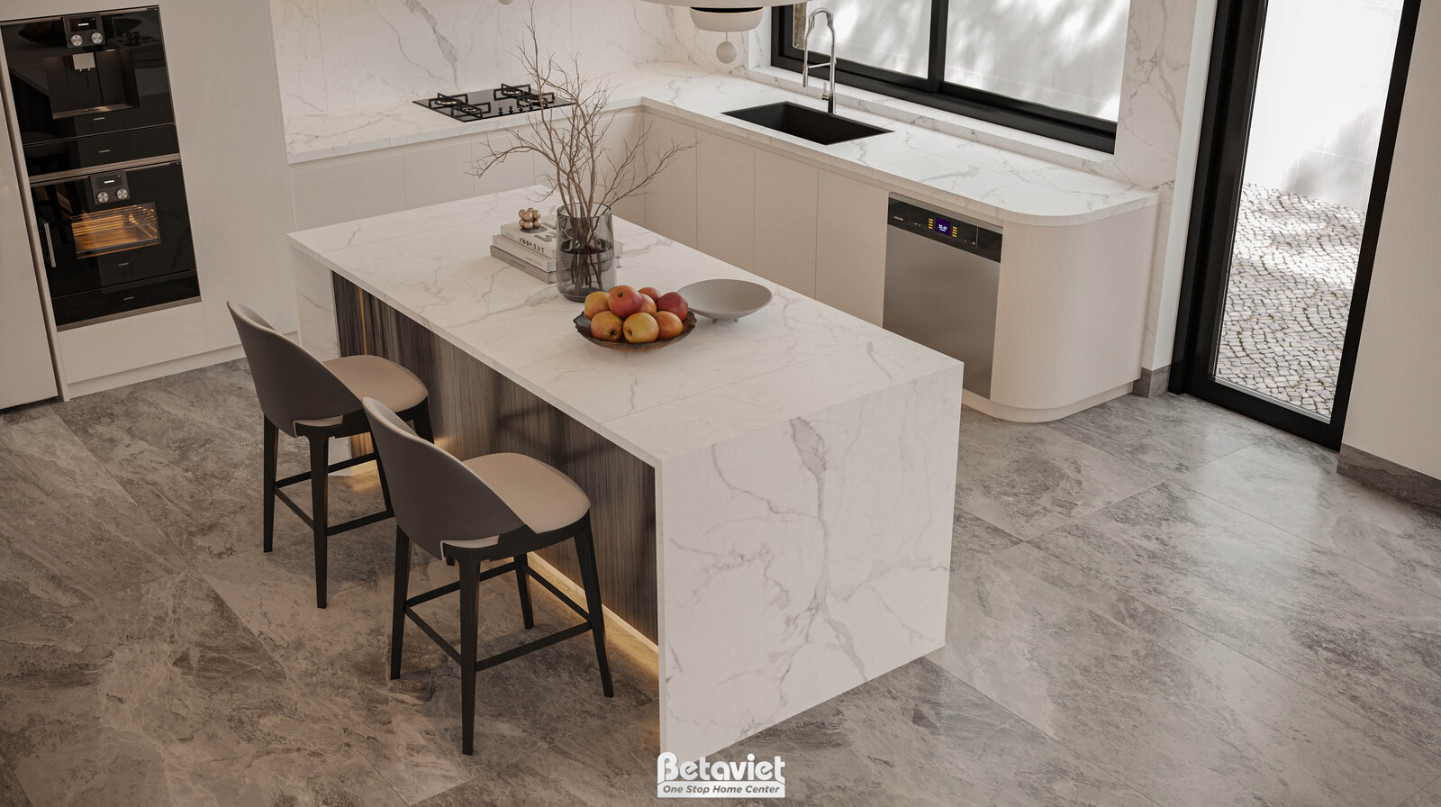 Nội thất phòng ăn biệt thự hiện đại KT5511853 – góc nhìn 3