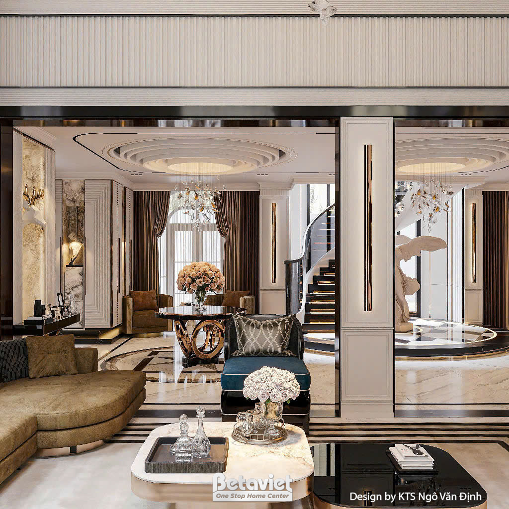 Mẫu nội thất biệt thự hiện đại luxury KĐT Vinhomes Ocean Park NT24597