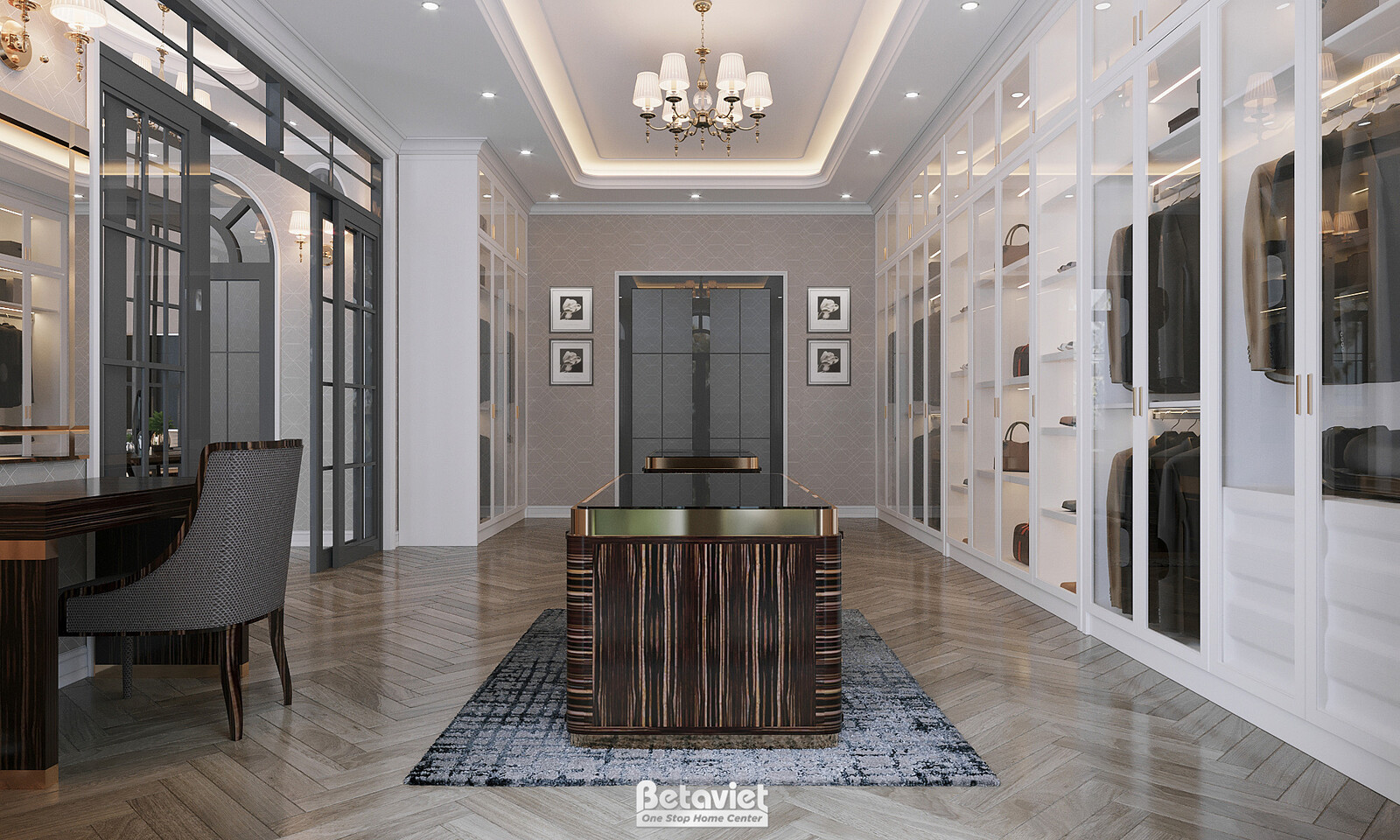 Nội thất phòng làm việc - học tập biệt thự á đông KT23311 – góc nhìn 5