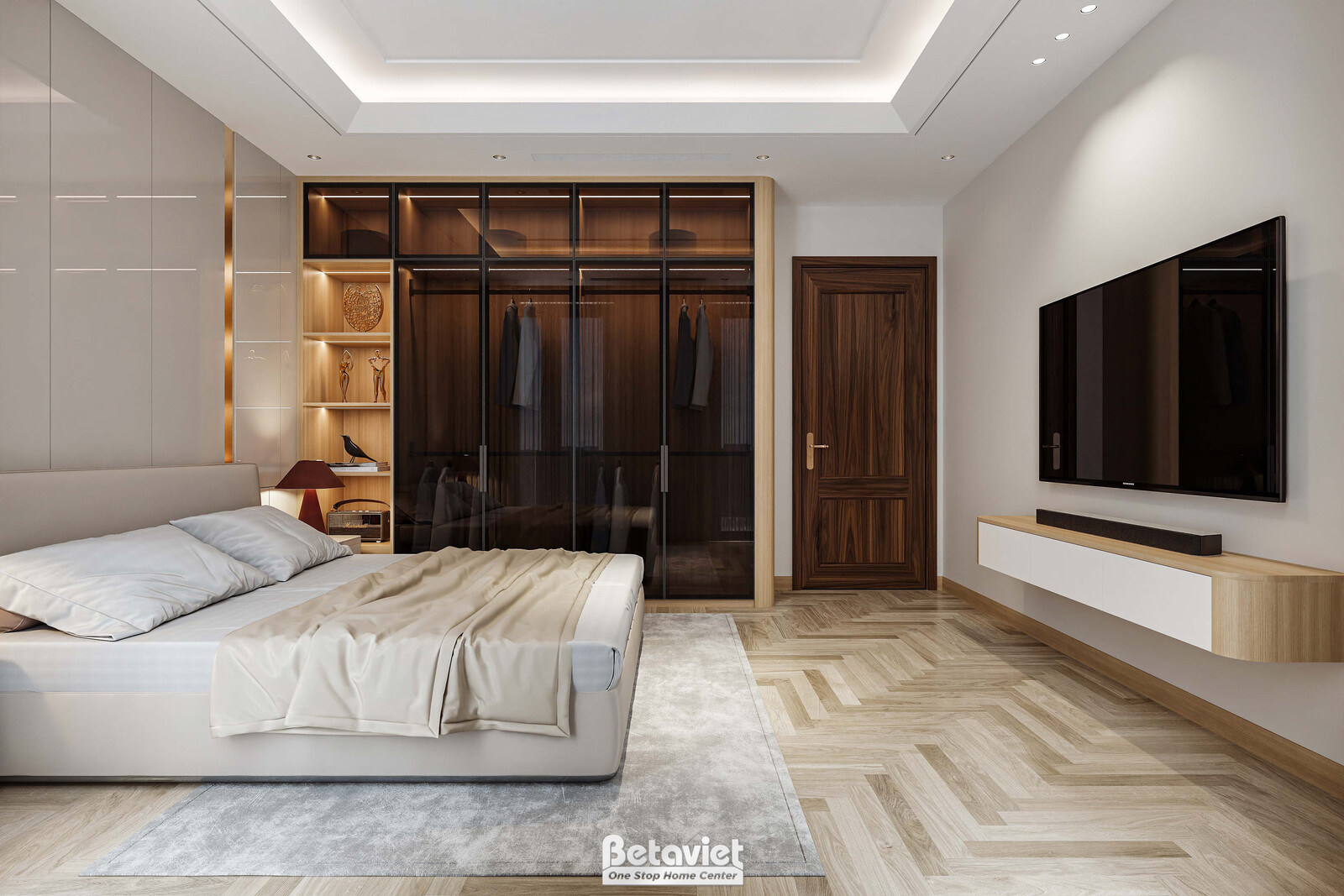 Nội thất phòng ngủ biệt thự hiện đại KT5511853 – góc nhìn 5