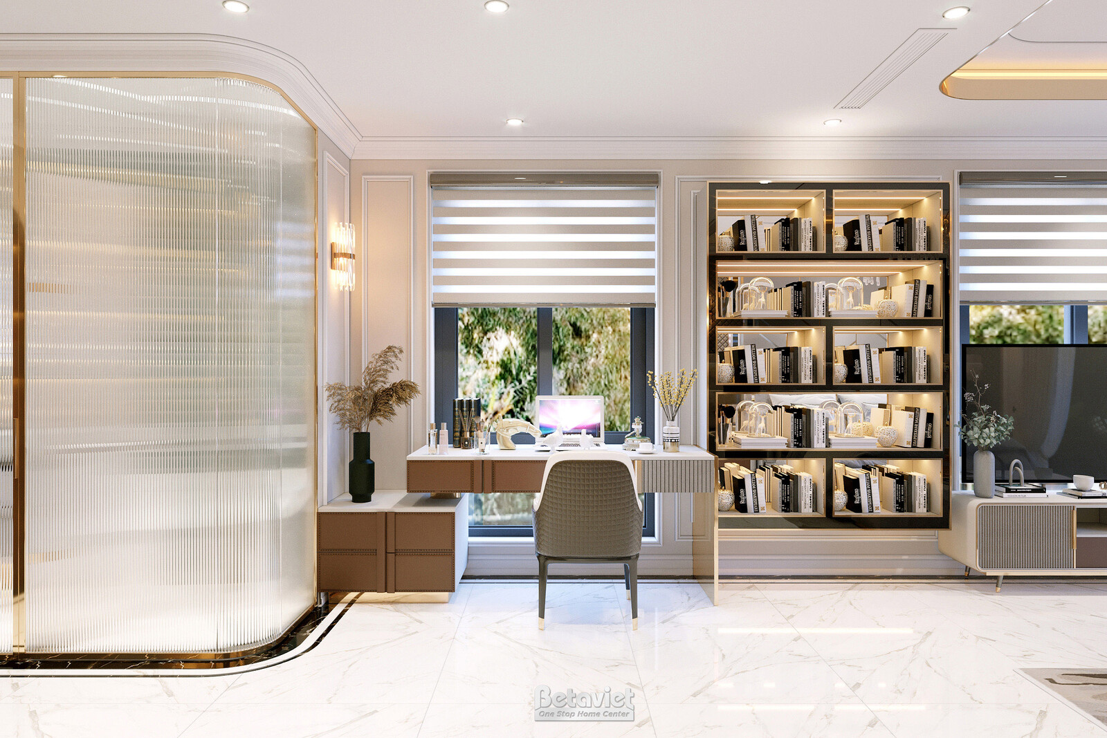 Nội thất phòng ngủ biệt thự hiện đại luxury NT23309 – góc nhìn 8