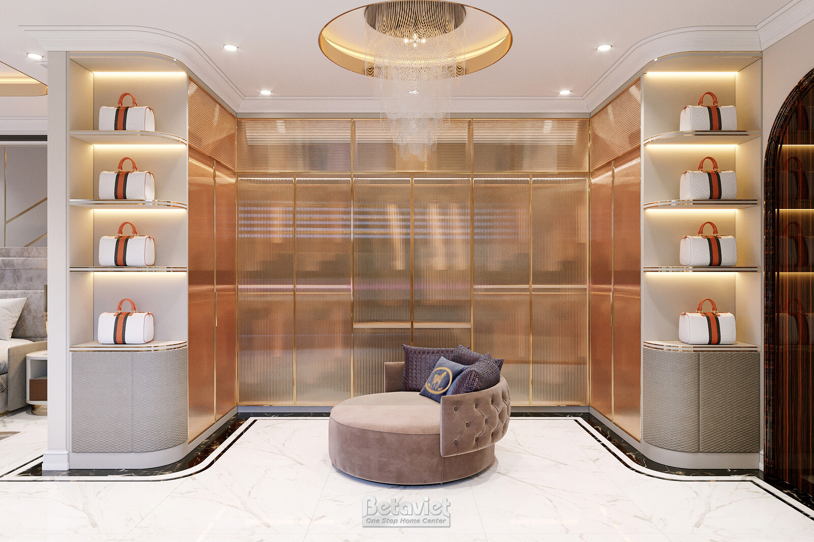 Nội thất phòng ngủ biệt thự hiện đại luxury NT23309 – góc nhìn 9