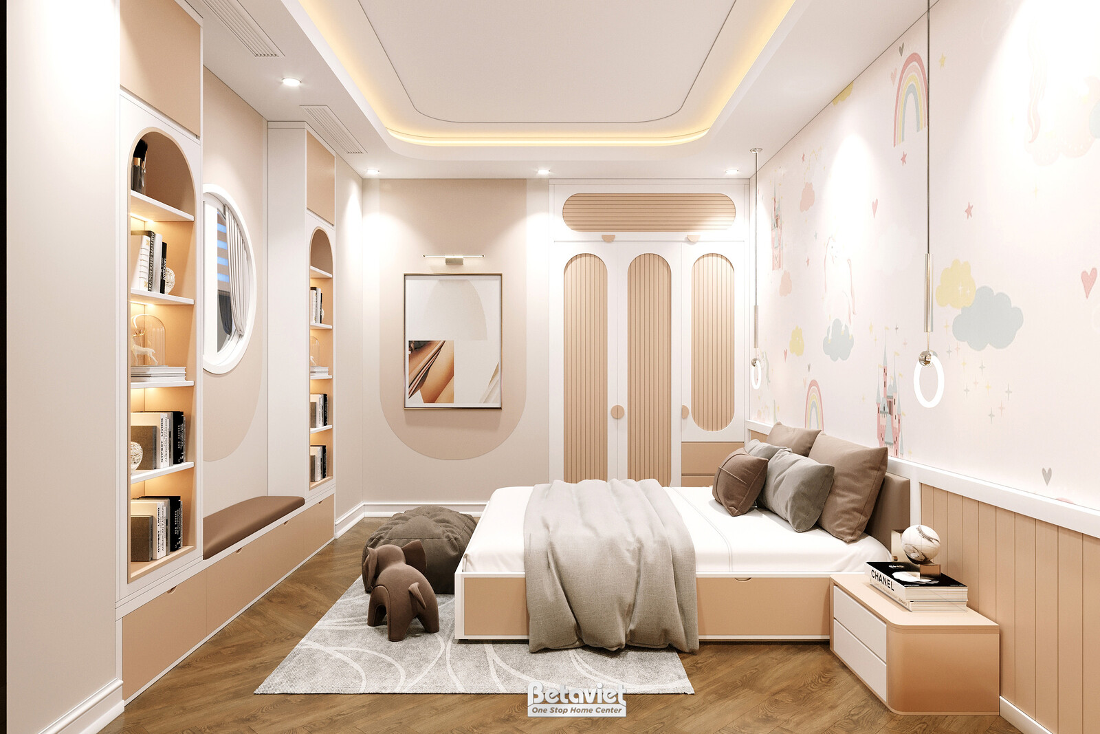 Nội thất phòng ngủ biệt thự hiện đại luxury NT23309 – góc nhìn 4
