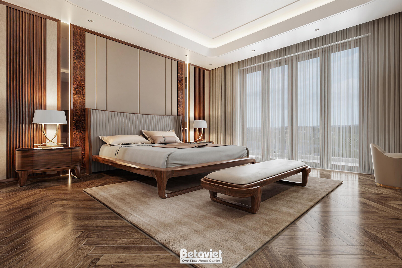 Nội thất phòng ngủ biệt thự hiện đại gỗ KT9188719 – góc nhìn 23