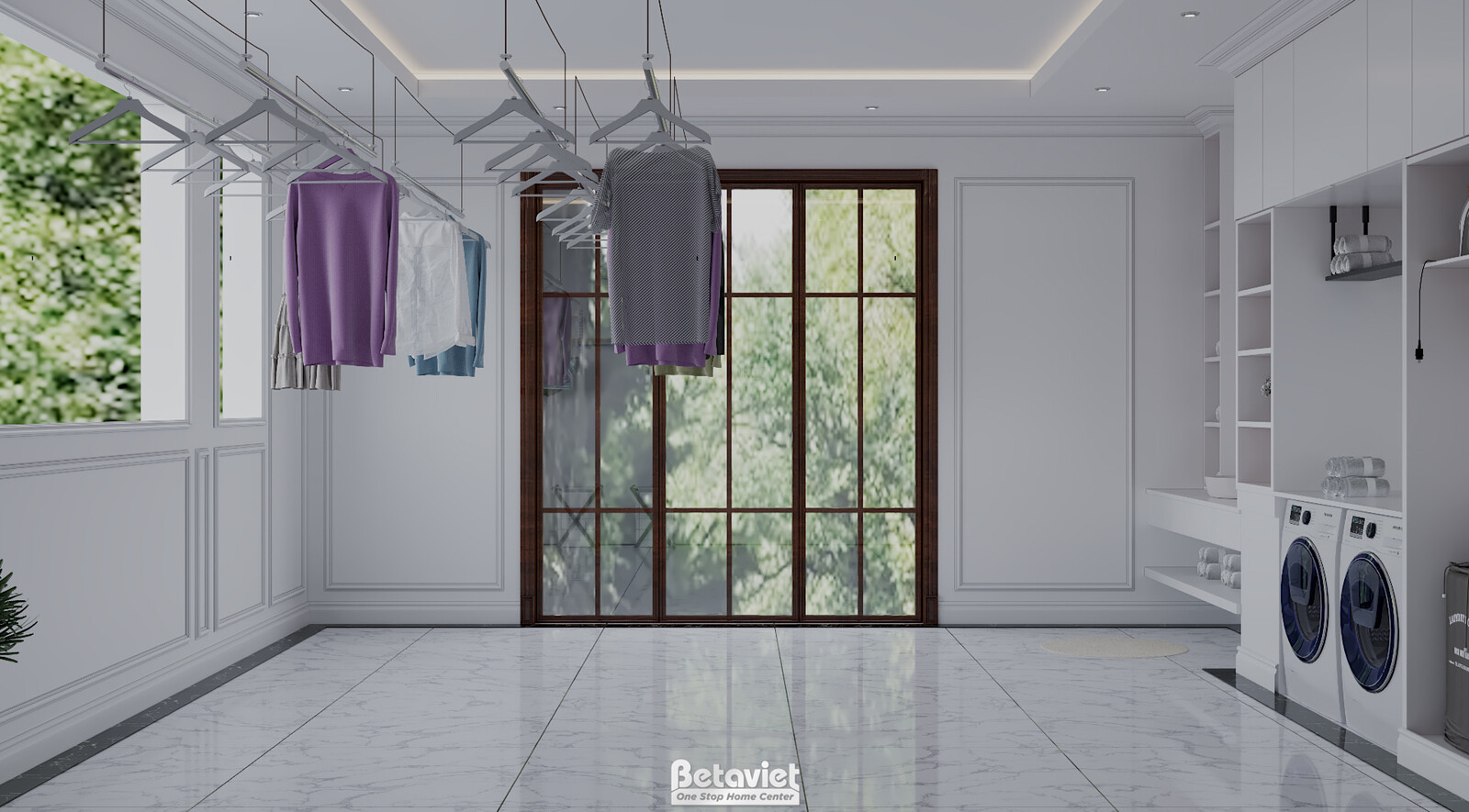 Nội thất giặt ủi biệt thự tân cổ điển KT21181 – góc nhìn 3