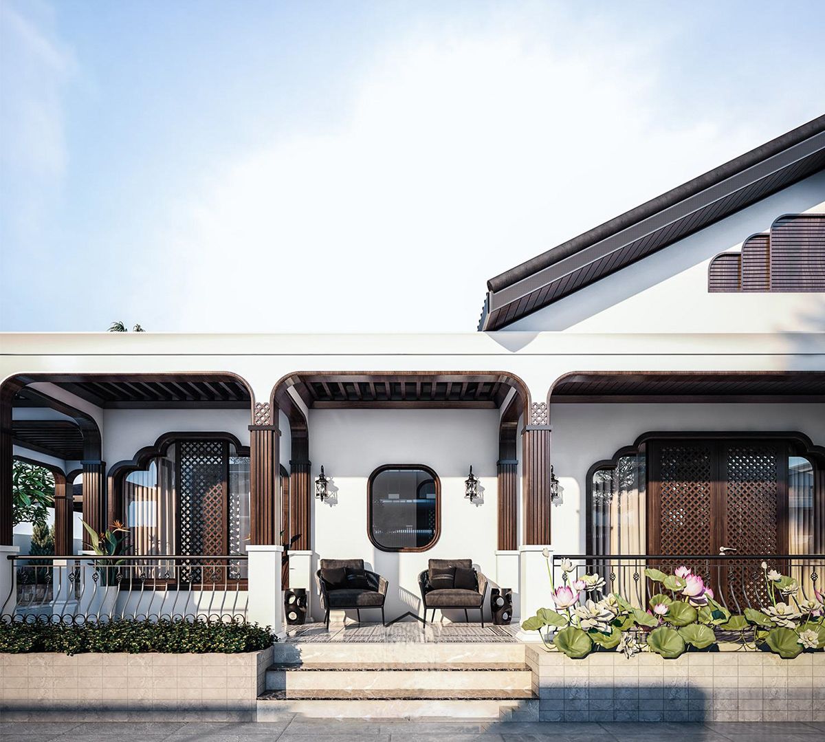 Indochine là sự giao thoa tinh tế giữa vẻ đẹp Á Đông truyền thống và nét hiện đại, lãng mạn của phương Tây trong các căn biệt thự biển