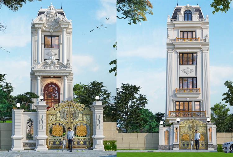 7 mẫu nhà phố 5 tầng Betaviet đã thiết kế (tân cổ điển)