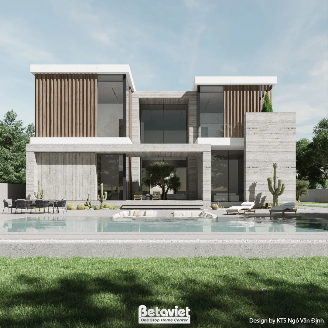 Thiết kế biệt thự kiểu Nhật 2 tầng hơn 500m2 tại Hà Nội KT24716