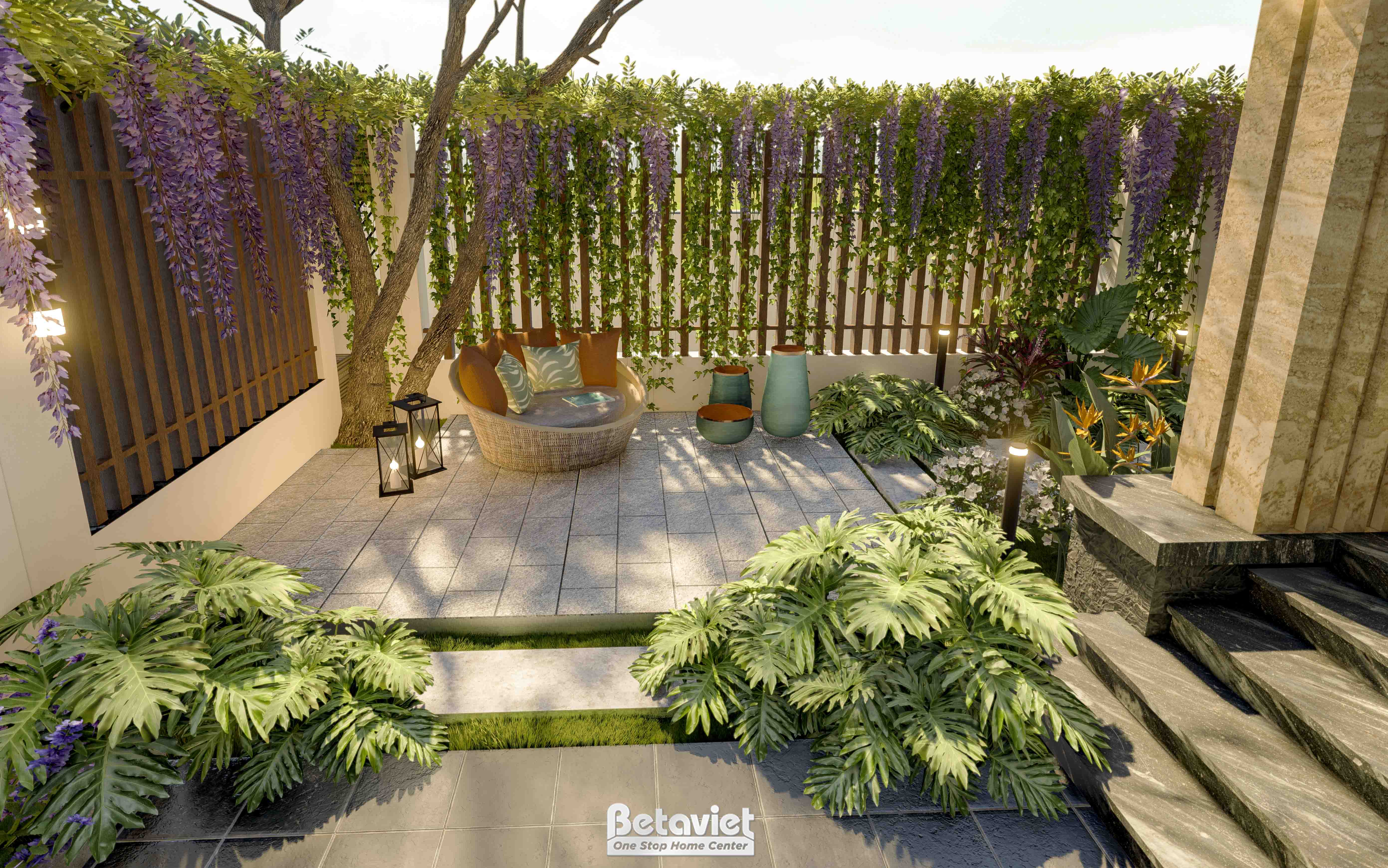 Thiết kế cảnh quan biệt thự phong cách Tropical tại Quảng Ninh — Betaviet