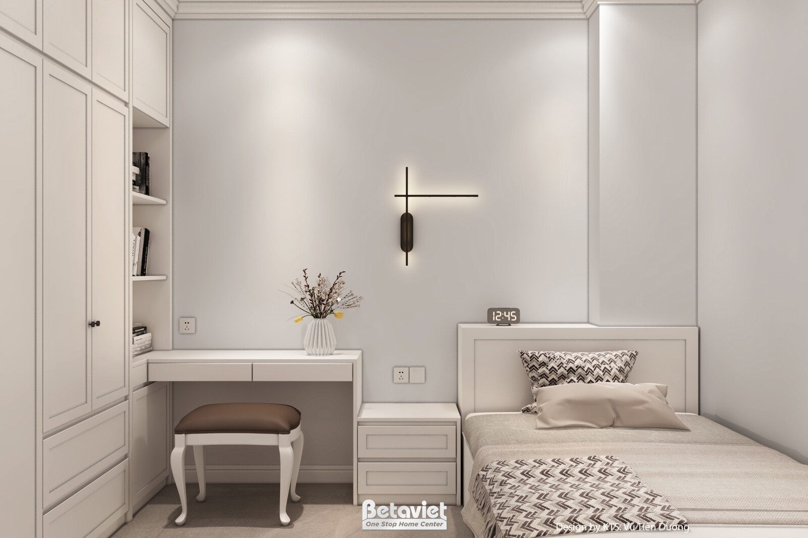 Nội thất phòng ngủ biệt thự tân cổ điển NT2600078 – góc nhìn 16
