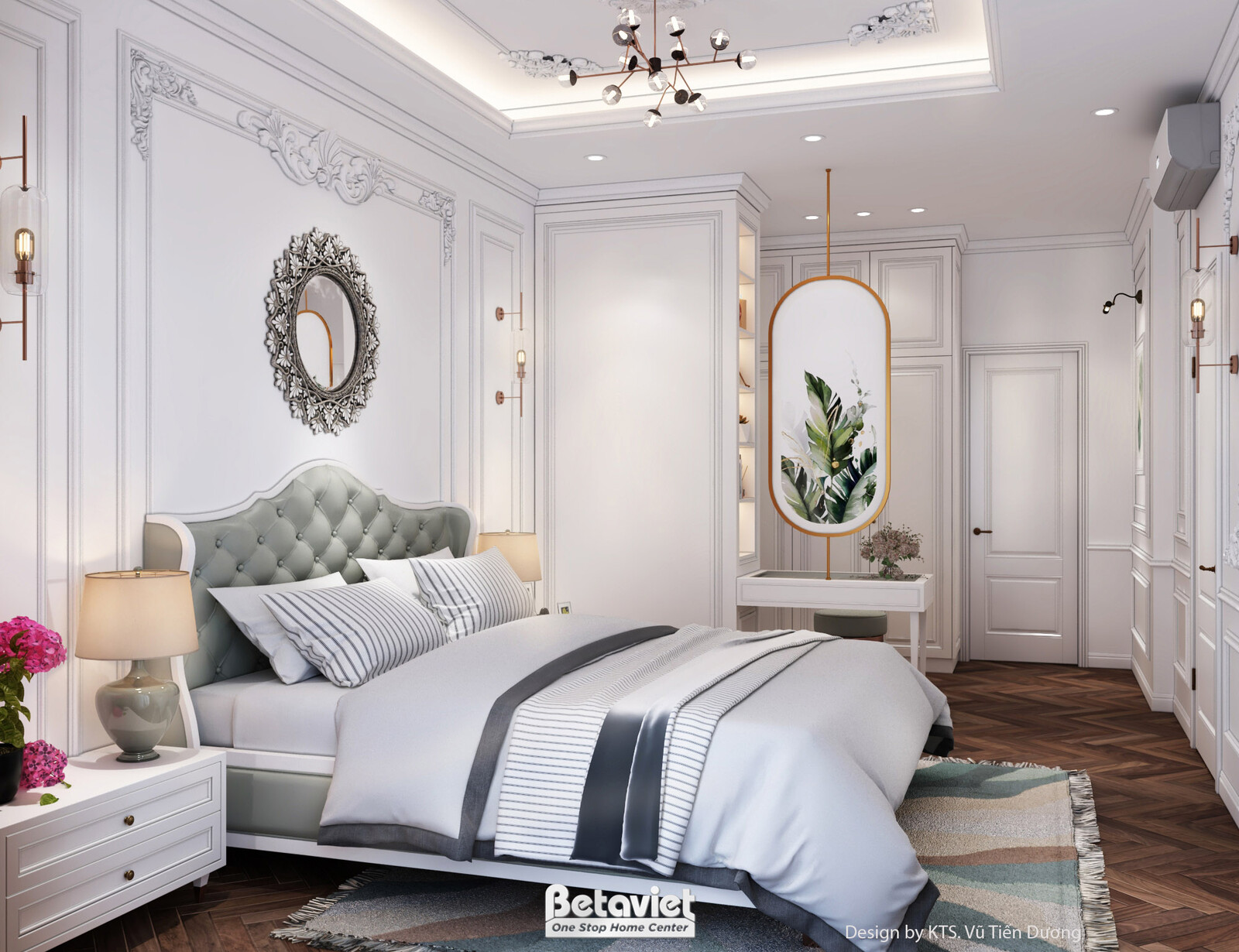 Nội thất phòng ngủ biệt thự tân cổ điển NT2600078 – góc nhìn 18
