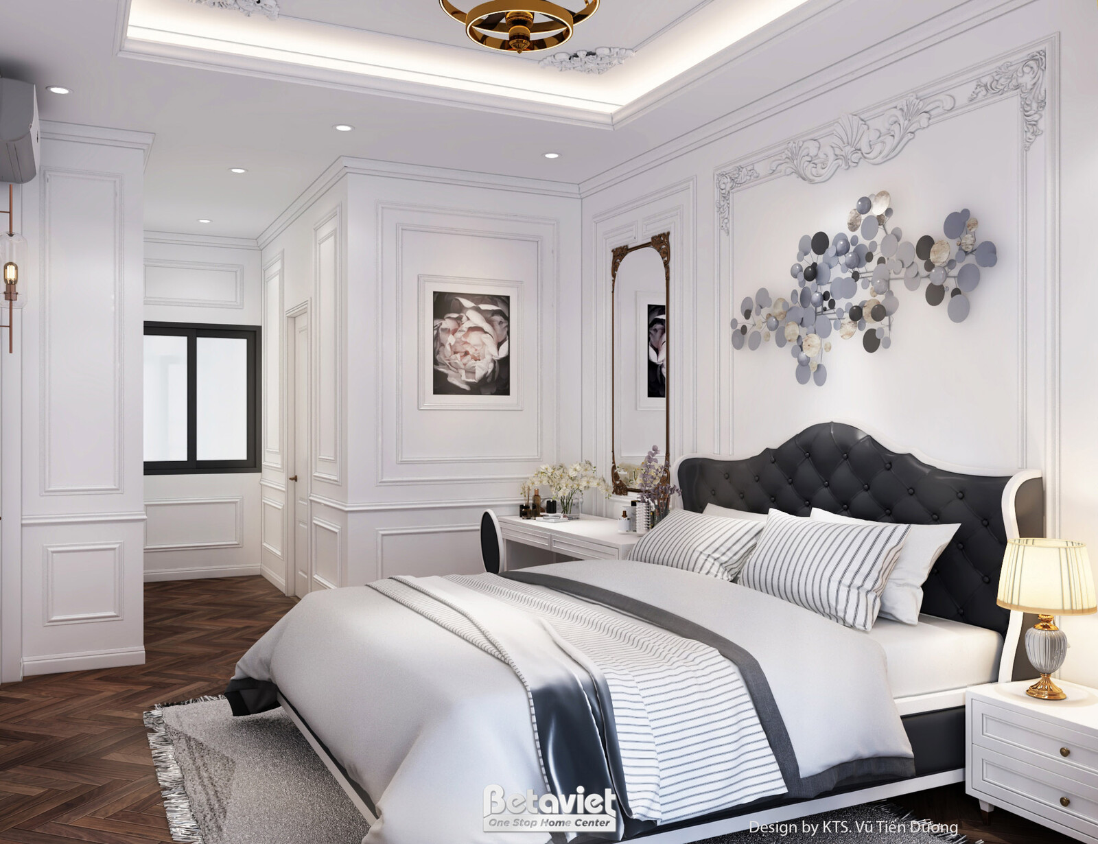 Nội thất phòng ngủ biệt thự tân cổ điển NT2600078 – góc nhìn 10