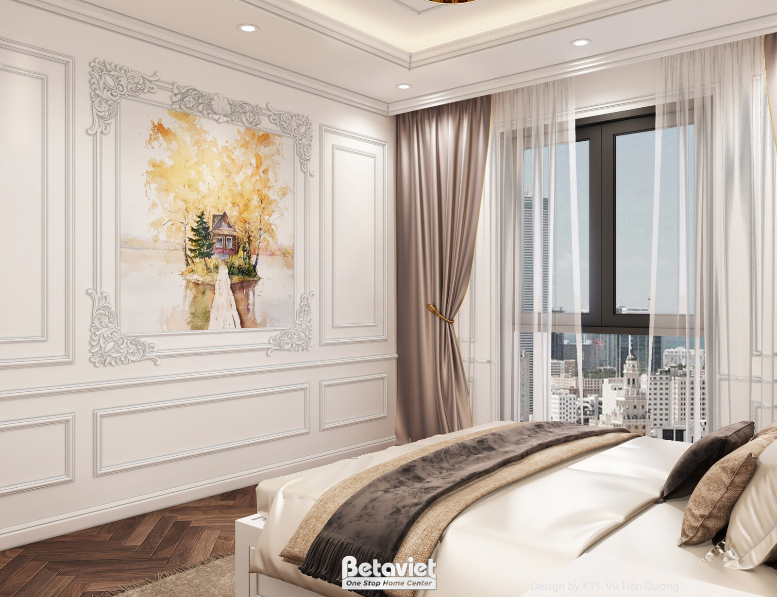 Nội thất phòng ngủ biệt thự tân cổ điển NT2600078 – góc nhìn 9