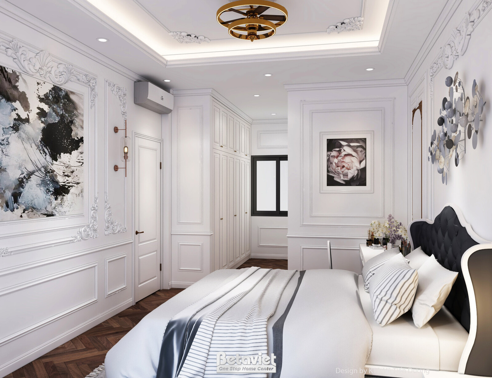 Nội thất phòng ngủ biệt thự tân cổ điển NT2600078 – góc nhìn 8