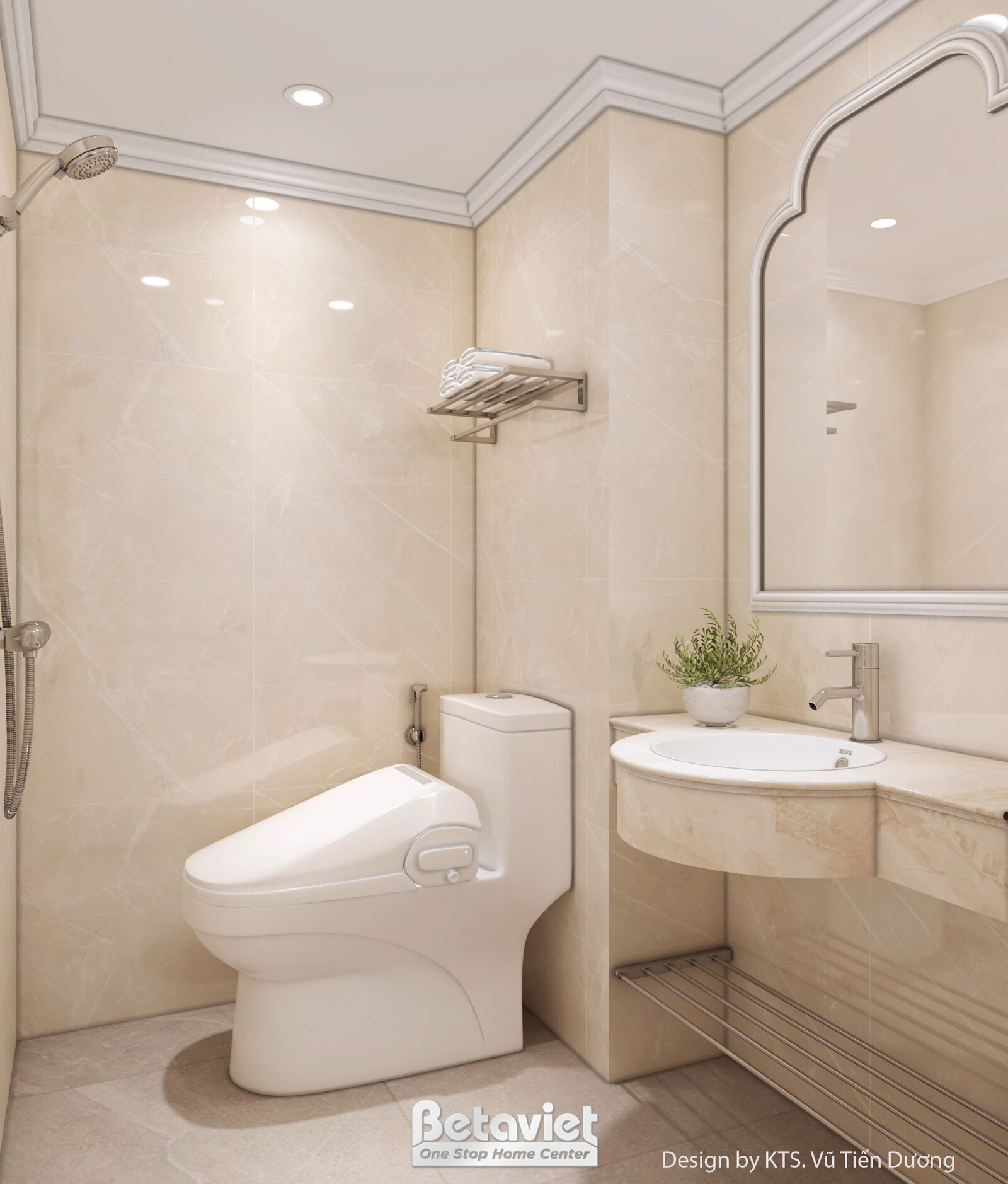 Nội thất phòng tắm biệt thự tân cổ điển NT2600078 – góc nhìn 7