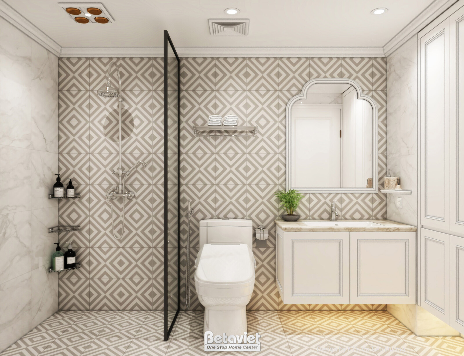 Nội thất phòng tắm biệt thự tân cổ điển NT2600078 – góc nhìn 3