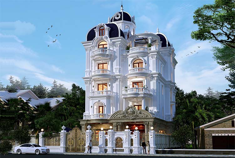 Biệt thự tân cổ điển 5 tầng Ninh Bình KT24772