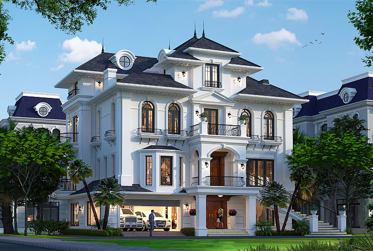 biệt thự tân cổ điển 4 tầng tại Hải Phòng KT24774