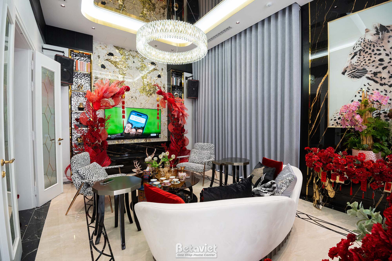 Thi công biệt thự HT21194, giai đoạn hoàn thành – phòng khách