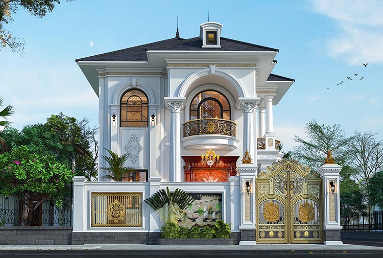 Biệt thự 2 tầng tân cổ điển 202m² Hòa Bình KT2009273 — Betaviet