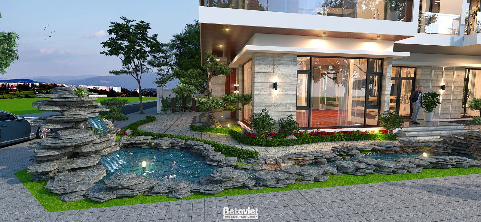 Biệt thự 3 tầng hiện đại KT24776 – sân vườn