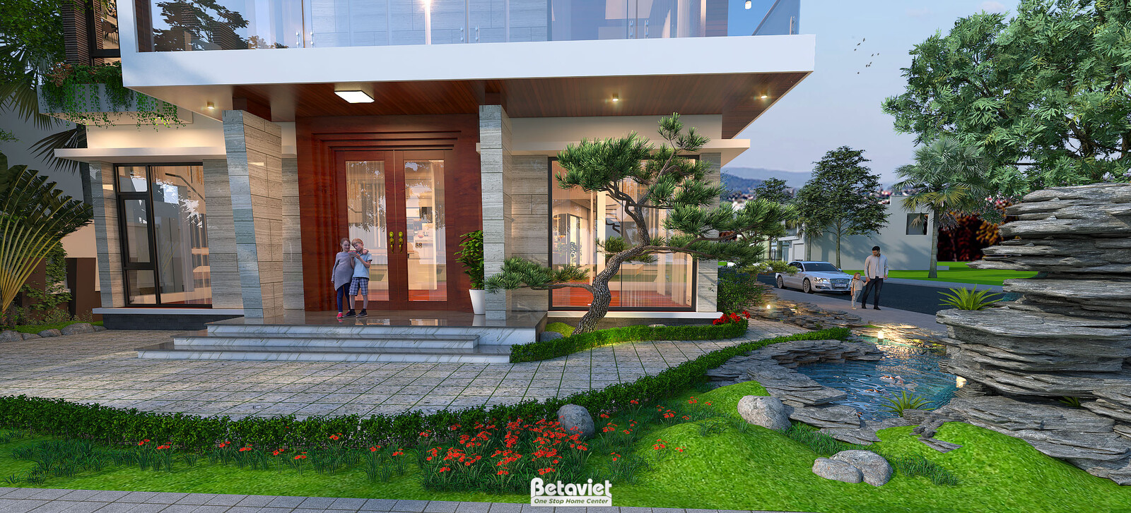 Biệt thự 3 tầng hiện đại KT24776 – sảnh chính