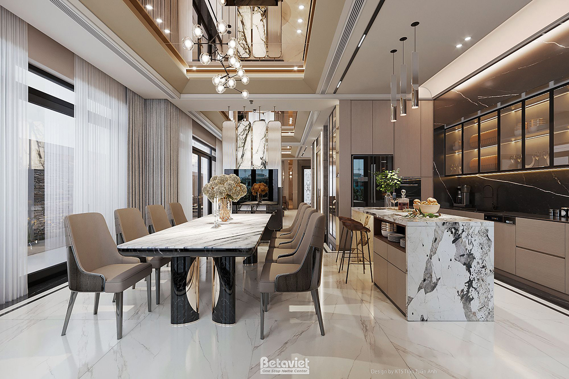 Phòng bếp hiện đại luxury KĐT Vinhomes Imperia Hải Phòng NT25705