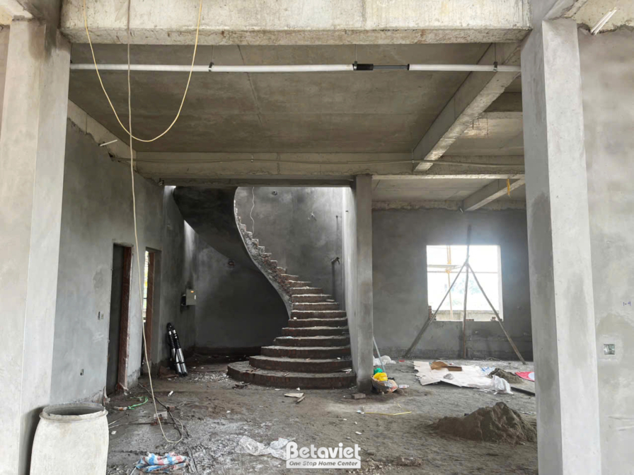 Thi công biệt thự 3 tầng mái Nhật TC2008277, giai đoạn thi công phần thô – khu vực cầu thang